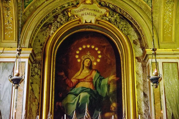Karel Est Maria Panny Marie Vidět Basilica Santi Giovanni Paolo — Stock fotografie