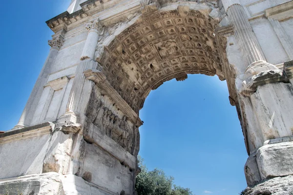 Titův Arco Tito Římské Forum Římě Itálie — Stock fotografie