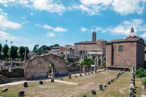 Rom Italien Mai Allgemeine Ansicht Der Ruinen Des Römischen Forums — Stockfoto