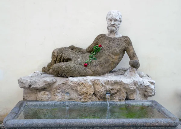 Antiga Estátua Silenus Del Babuino Roma Itália — Fotografia de Stock