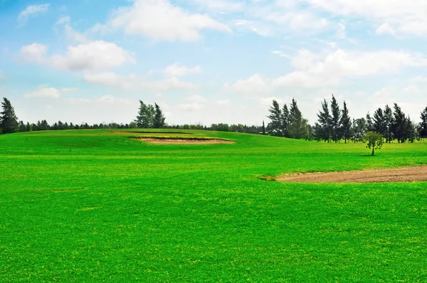 Krásné Zelené Golfové Hřiště — Stock fotografie