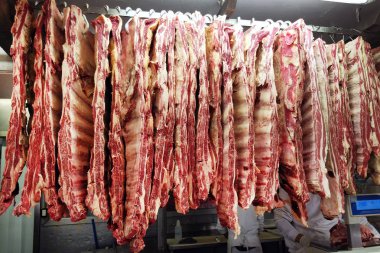 Arjantin Asado biftek eti Kasap Dükkanında satışa sunuldu