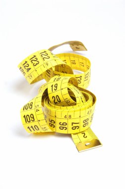 Teyp Ölçülüyor, Beyaz arkaplanda Kapat