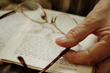 Gözlüklü ve Kitaplı El