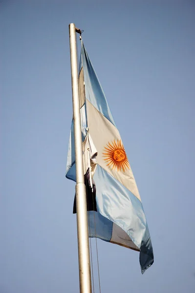 Bandeira Argentina Acenando Livre — Fotografia de Stock