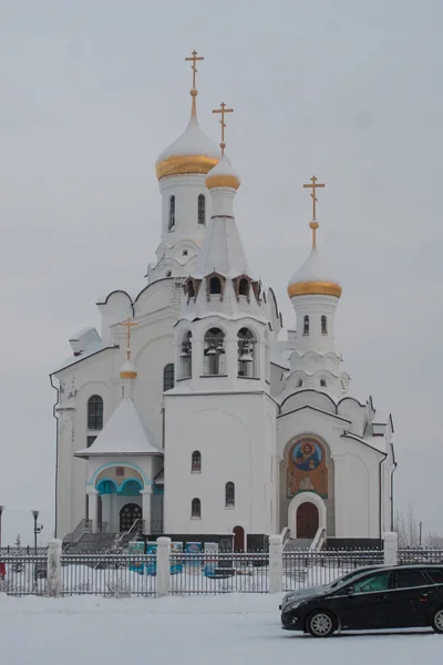 Monchegorsk Fehér Templom — Stock Fotó