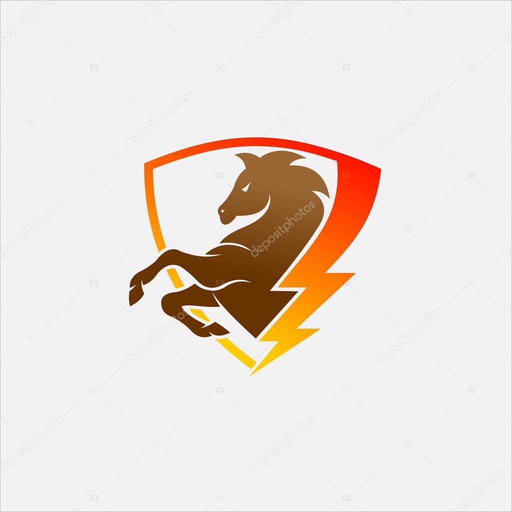 Horse Electric Vector Logo