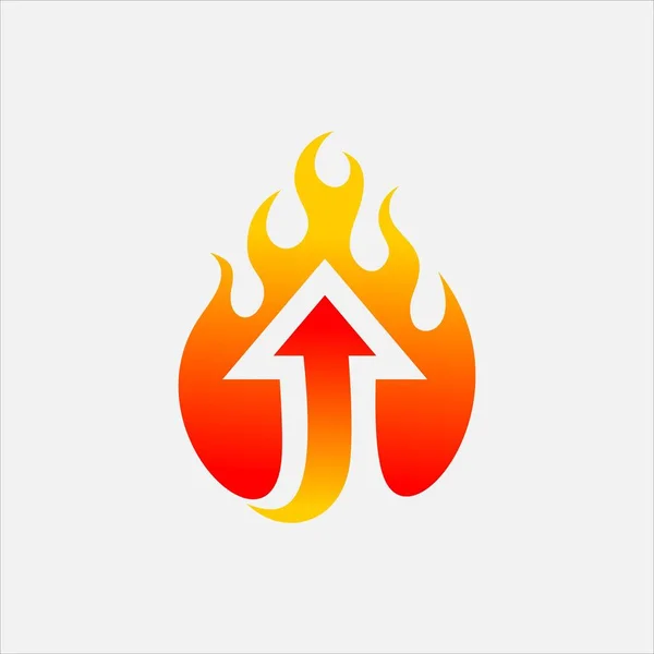 Logo Wektor Fire Arrow — Zdjęcie stockowe