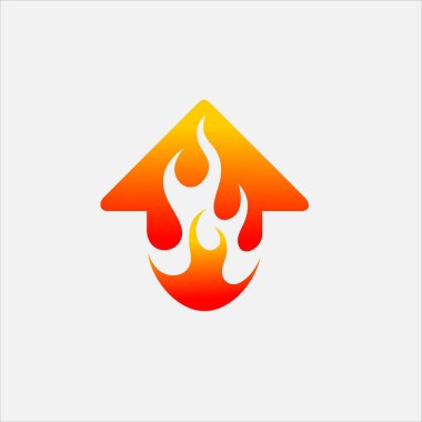 Ok yangın vektör logosu