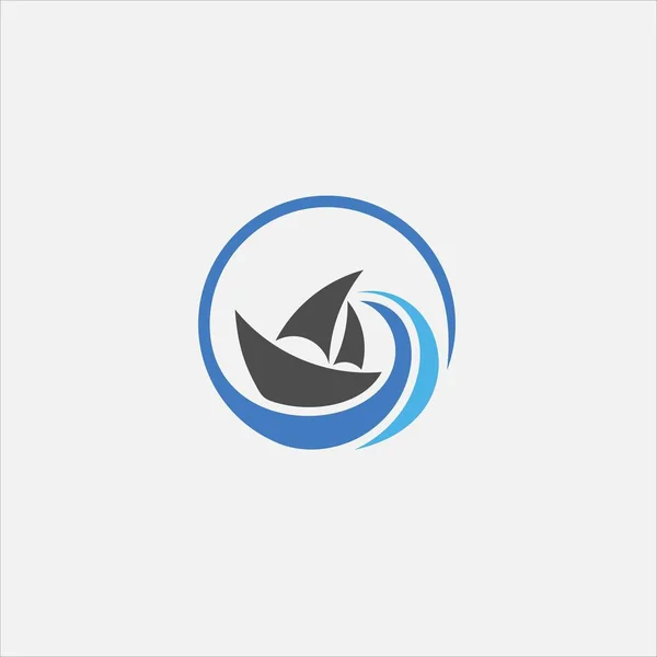 サークル船のベクトルのロゴ — ストック写真