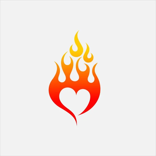 Kärlek Eld Vektor Logo — Stockfoto