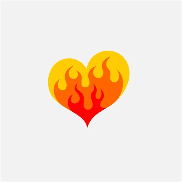 Logo Wektor Ogień Miłości — Zdjęcie stockowe