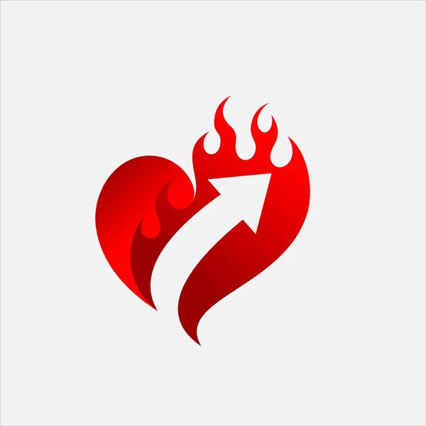 Love Fire Vector Logo — Stock Photo, Image