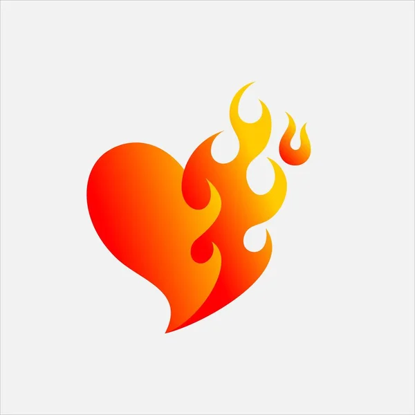 Love Fire Vector Logo — Stock Photo, Image