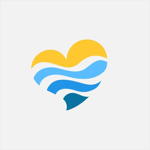 Logo Wektor Zachód Miłości — Zdjęcie stockowe