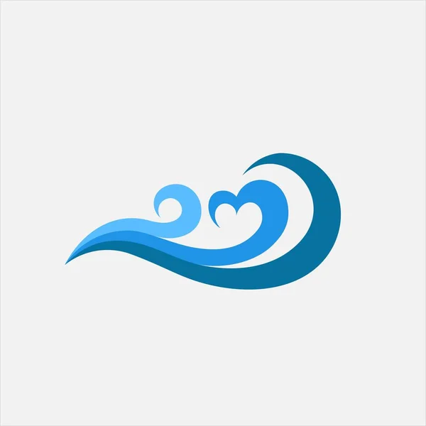 Love Wave Logo Vettoriale — Foto Stock