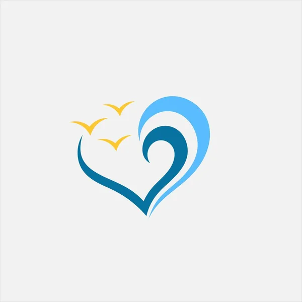 love beach vector logo