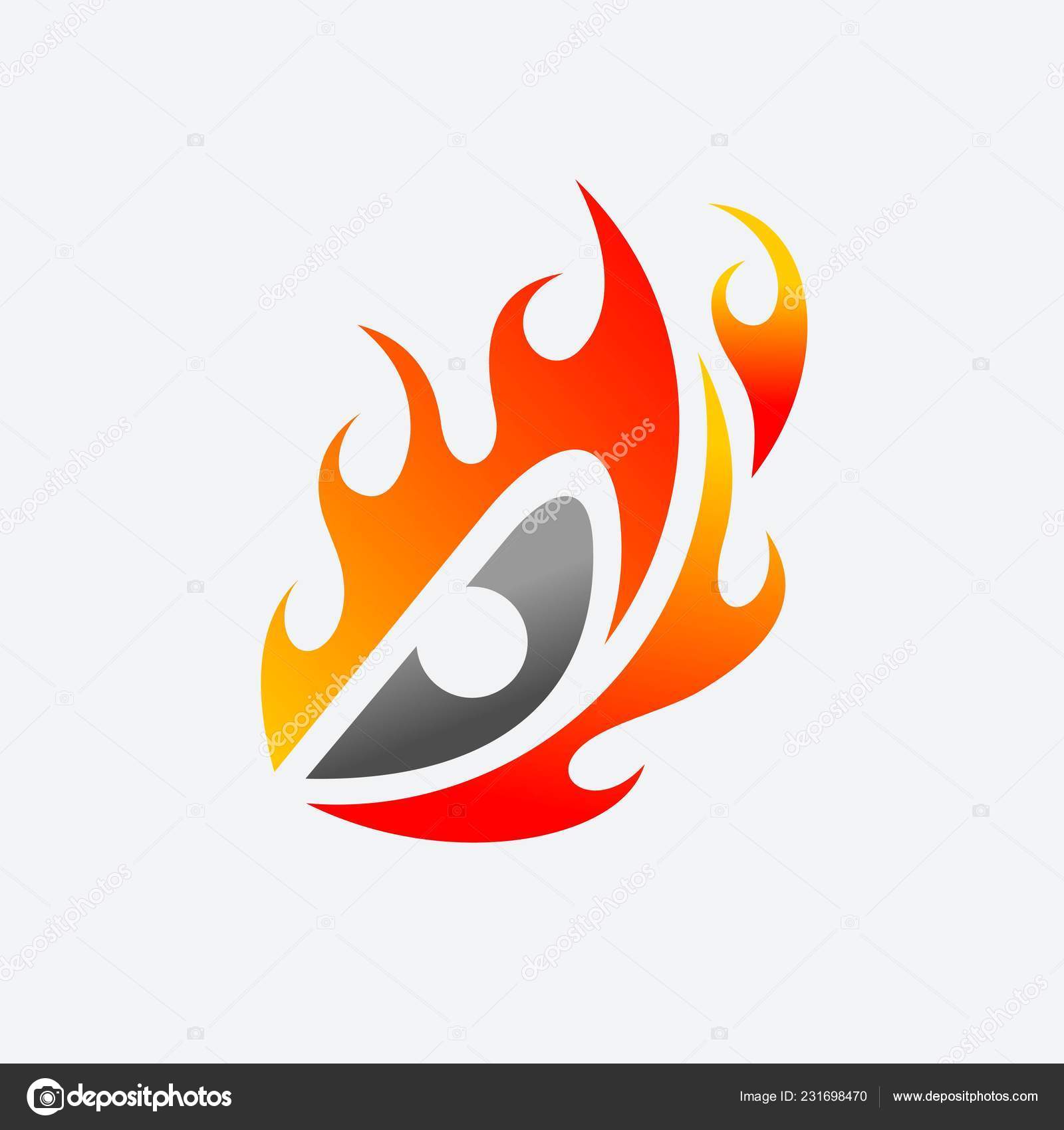 Fire Eyes Vector Logo Stock Photo by 231698470