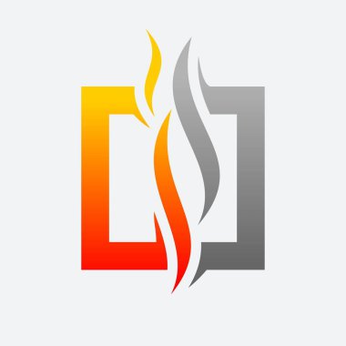 Kutusu vektör logo duman