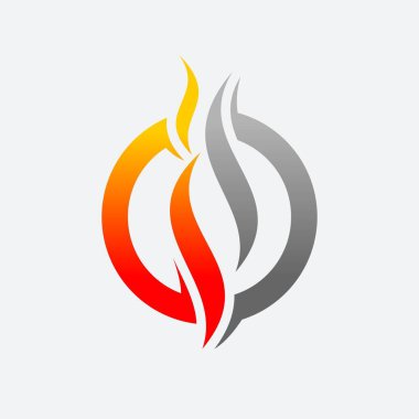Daire duman vektör logosu