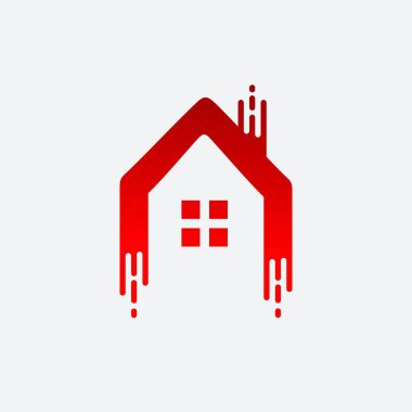 Ev vektör logo boya