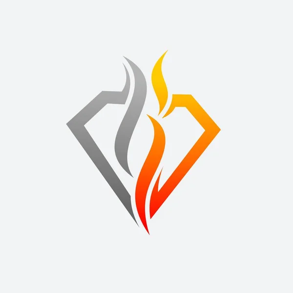Diamante Logotipo Vetor Fumaça — Fotografia de Stock