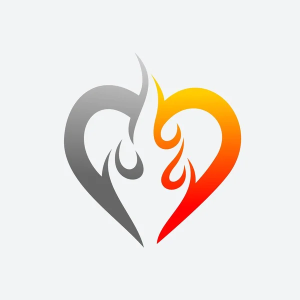 Logo Vecteur Love Fire — Photo