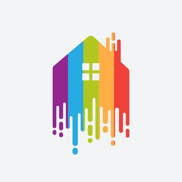 Home Farbe Vektor Logo — Stockfoto