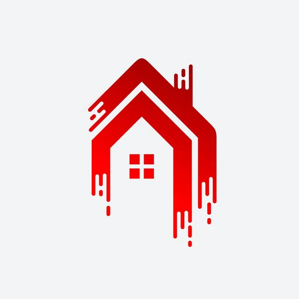 Paint Home Vector Logo — Stock Photo, Image
