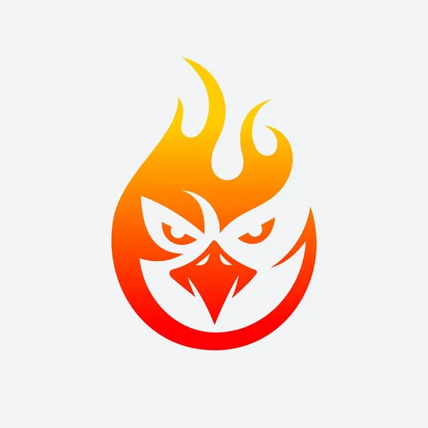 Logo Vettore Fuoco Uccello — Foto Stock