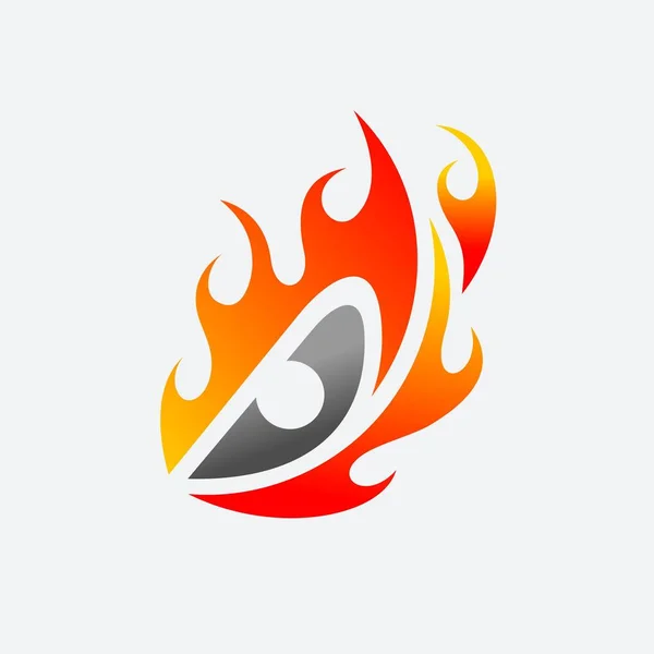 Ojos Fuego Vector Logo — Foto de Stock