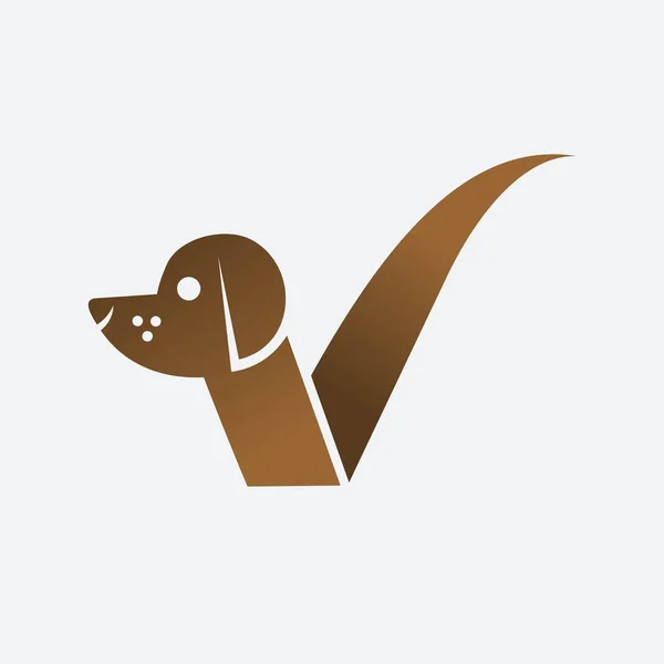 Označení Psa Vektorové Logo — Stock fotografie