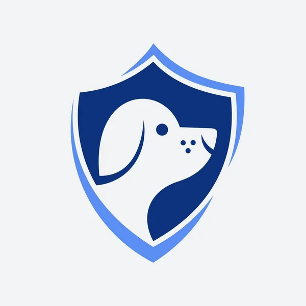 Dog Shield Vector Logo — Stockfoto