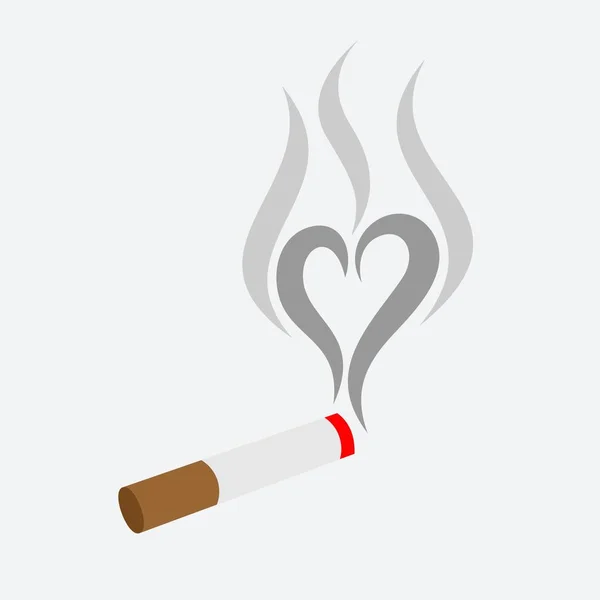 Szerelem Cigaretta Vektor Logo — Stock Fotó