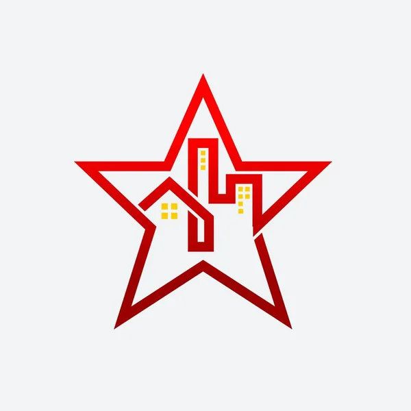 Ciudad Estrella Vector Logo — Foto de Stock