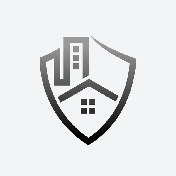 Shield City Vector Logo — Stock Photo, Image