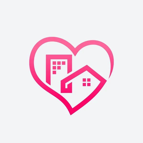 Love City Vektor Logo — Stockfoto