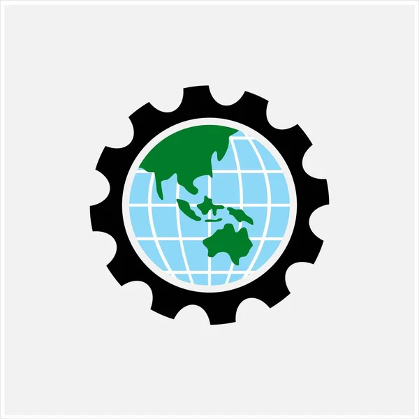Globe and Gear logo