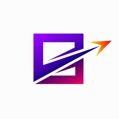 kare logo tasarımı, havacılık vektör logosu