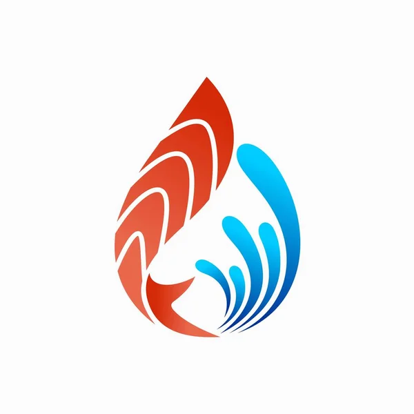 Somon Eti Logosu Suşi Logosu Tasarımı — Stok Vektör