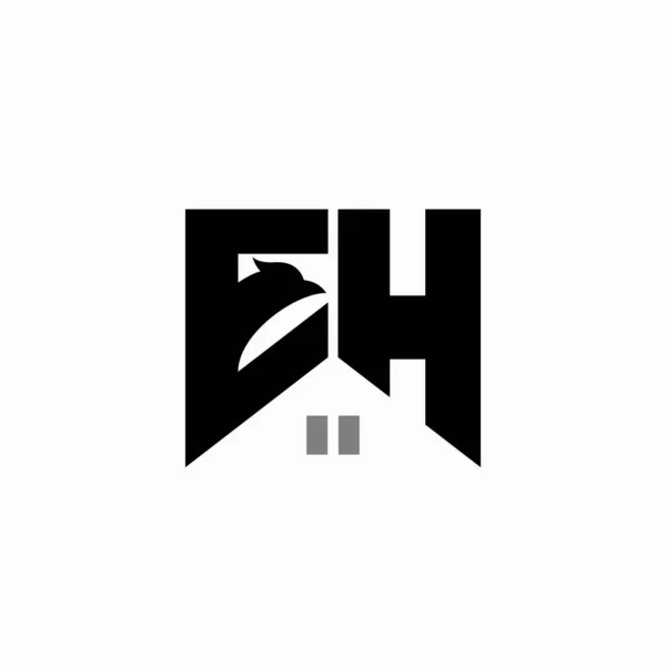 Design Loga Eagle Home Písmeno Logo — Stockový vektor
