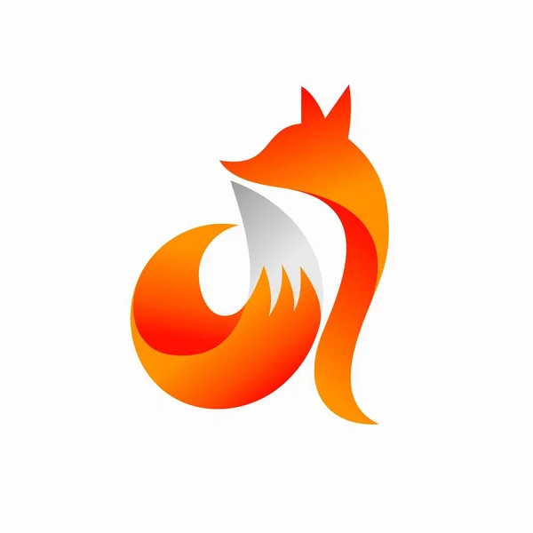 Fox Logo Design Animali Fox Logo Template — Vettoriale Stock