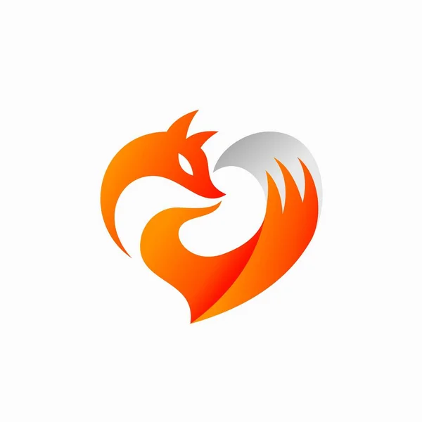 Fox Lover Logo Design Fox Animal Logo — Stock Vector