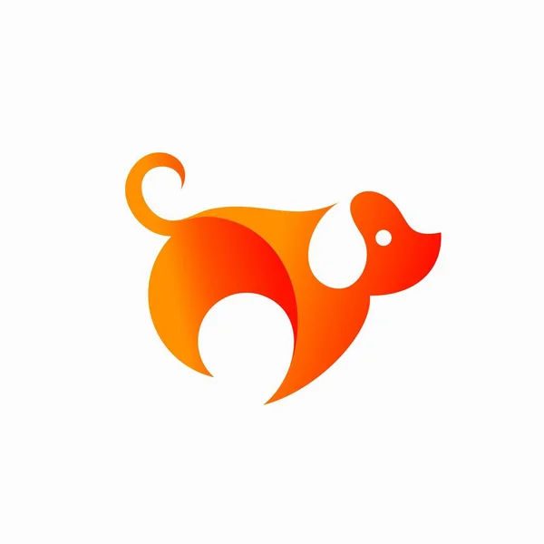 Laufhund Vektor Logo Hund Logo Design — Stockvektor