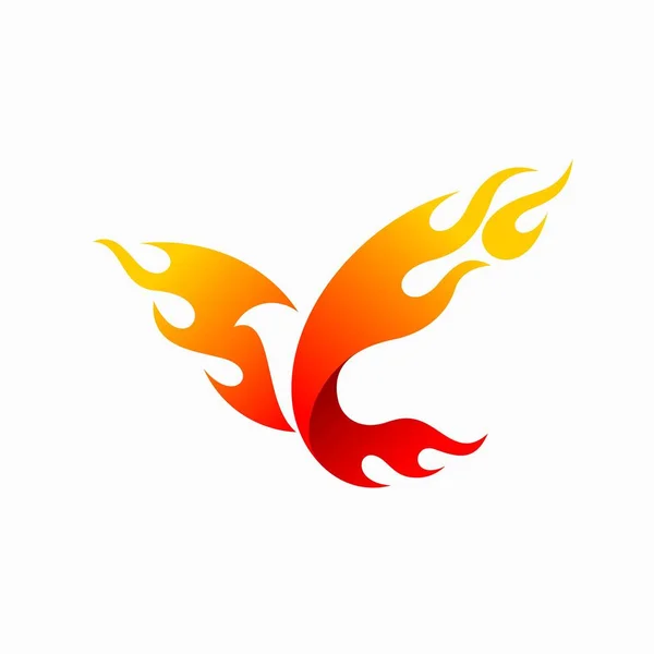 Logo Fuego Cóndor Diseño Logotipo Fuego Ave — Vector de stock