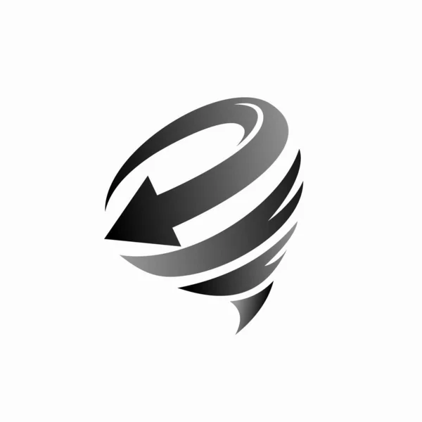 Hurricane Vector Logo Arrow Logo Design — Stock Vector