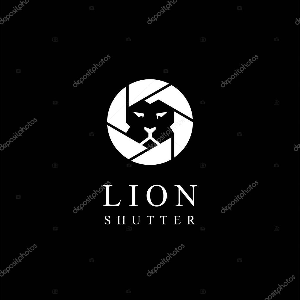 Lion shutter logo, shutter logo design