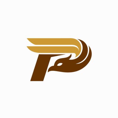 Anka kuşu P harfini oluşturur.