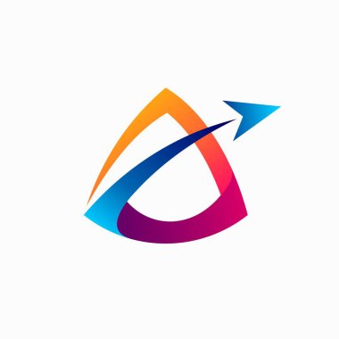 Havacılık vektör logosu, logo tasarımı harfi