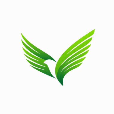 Kuş konseptini oluşturan ot vektörü